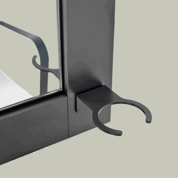 OFFICINA33 Design Accessori Supporto Asciugacapelli Aki Nero